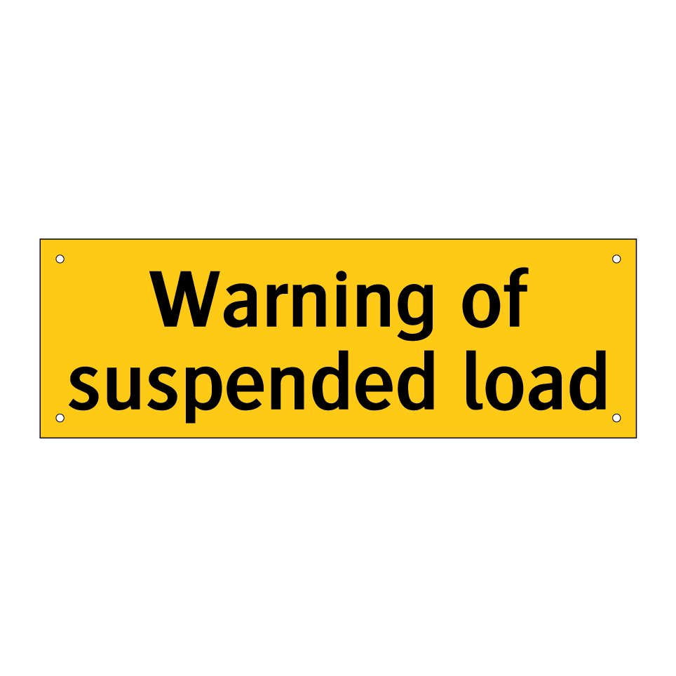 Warning of suspended load