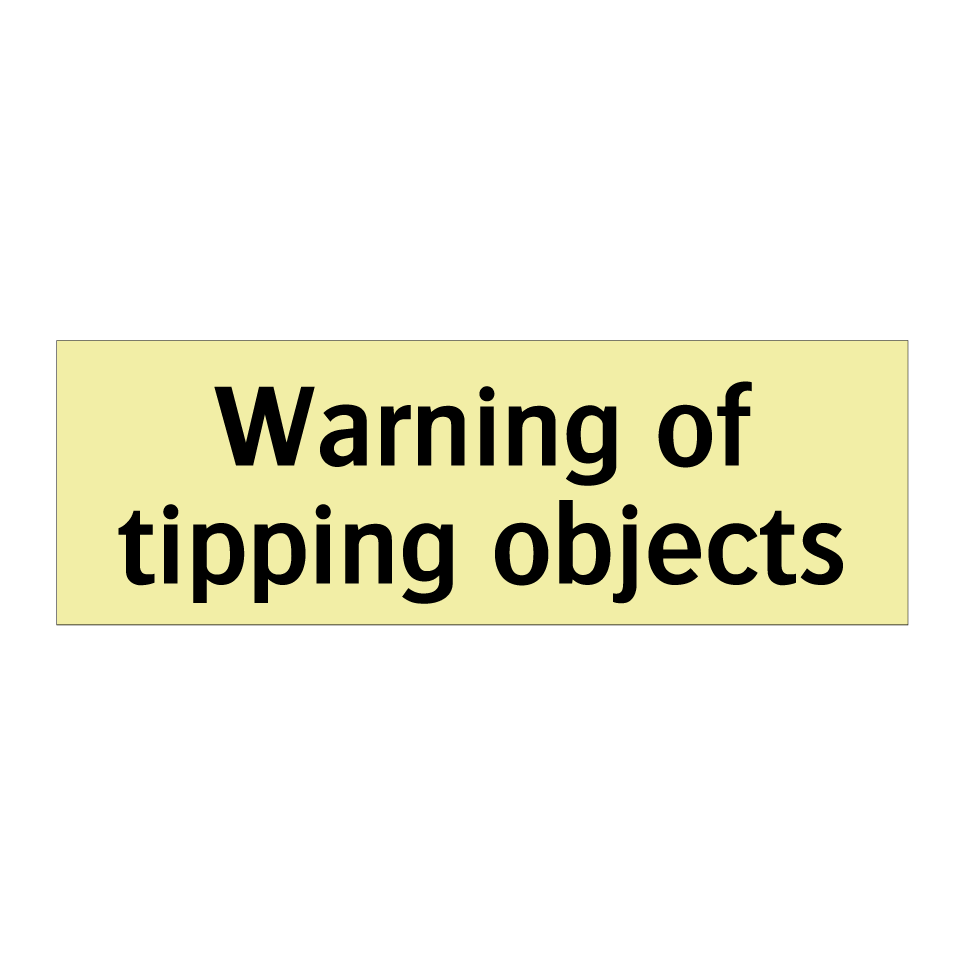 Warning of tipping objects