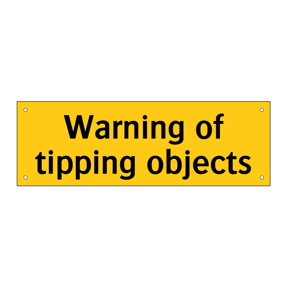 Warning of tipping objects