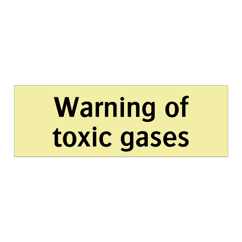 Warning of toxic gases