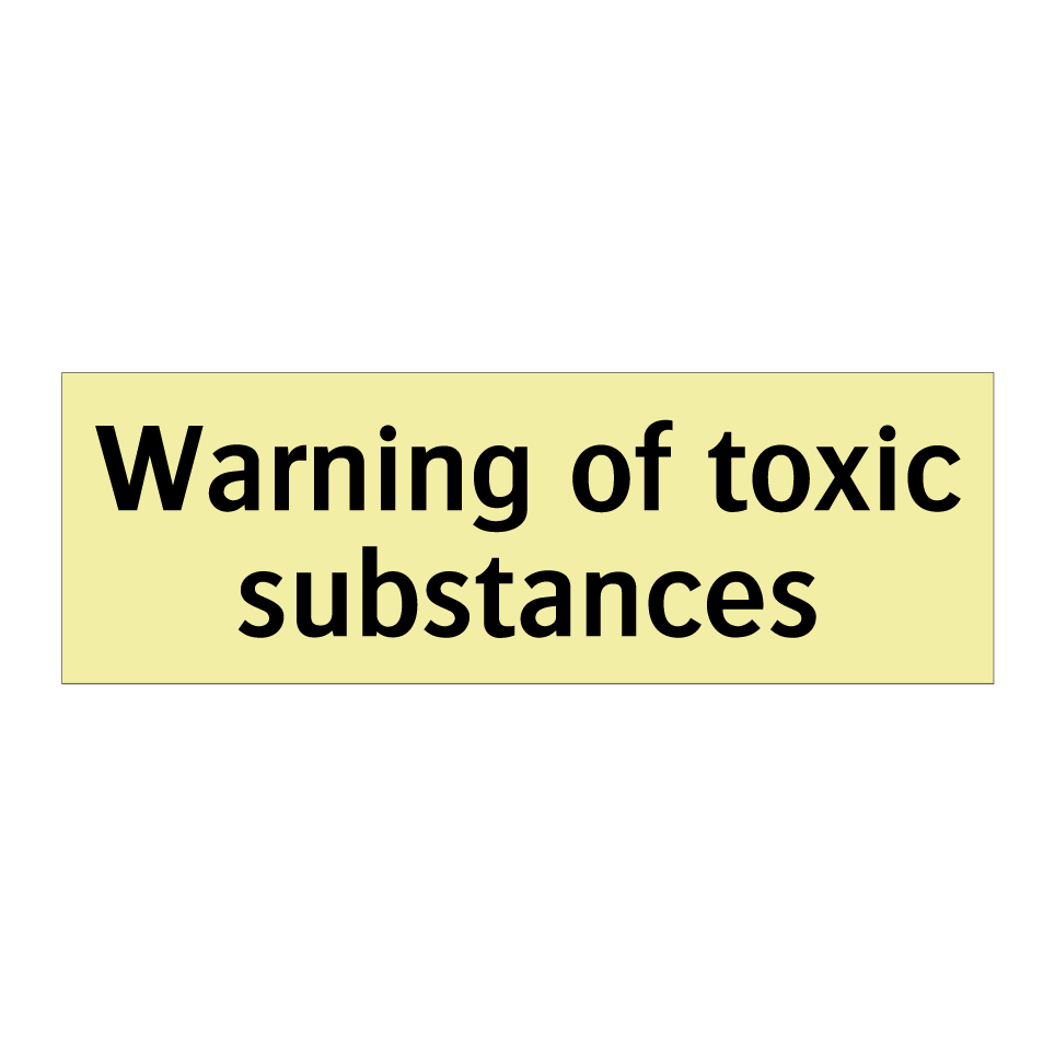 Warning of toxic substances