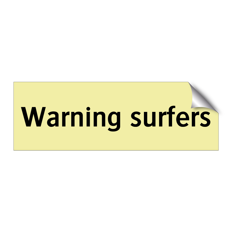 Warning surfers