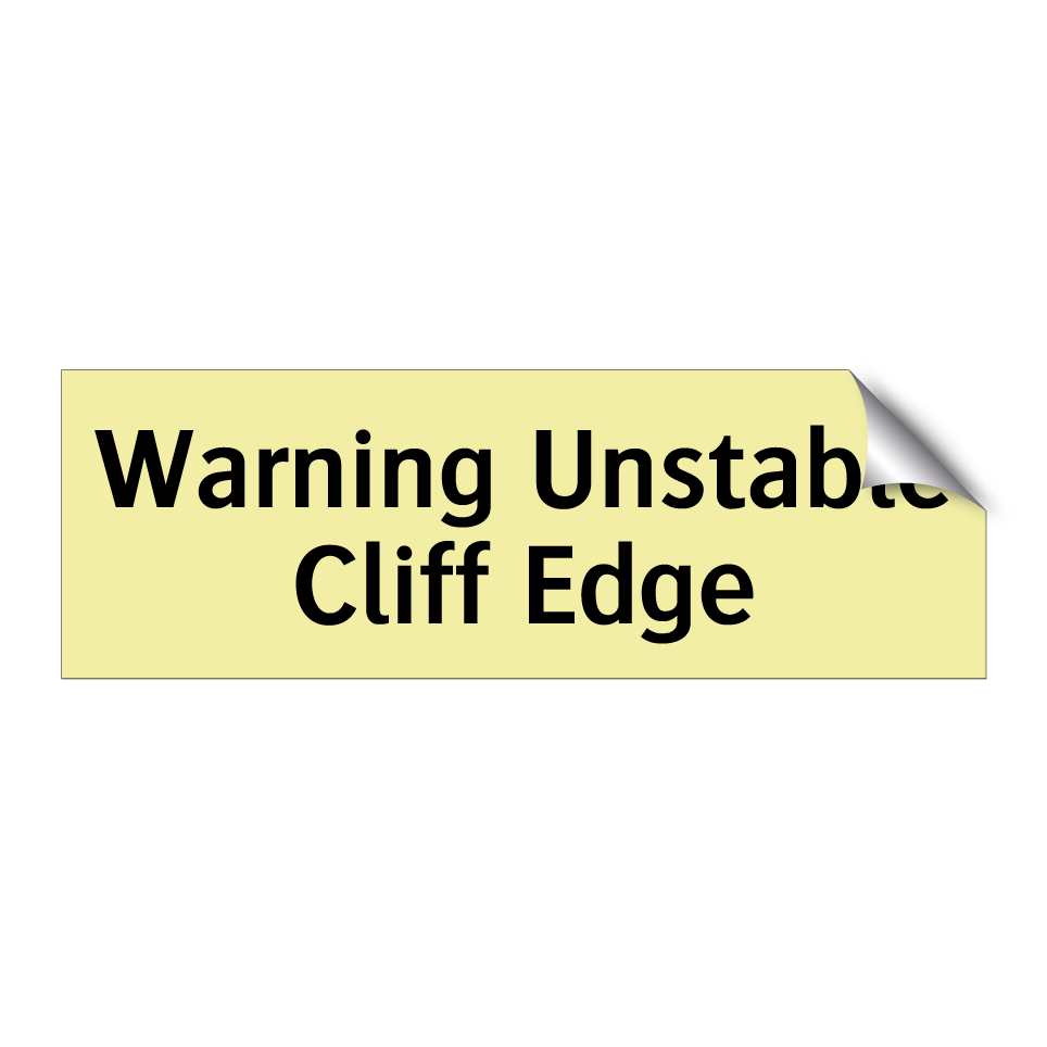 Warning Unstable Cliff Edge