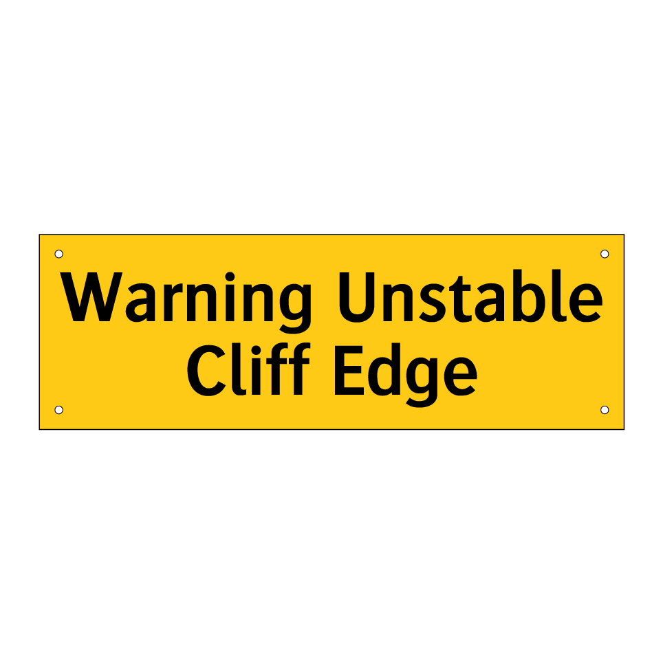 Warning Unstable Cliff Edge