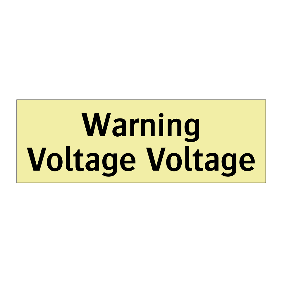 Warning Voltage Voltage