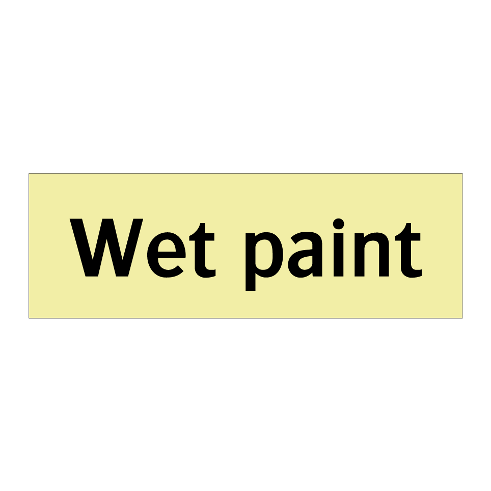 Wet paint