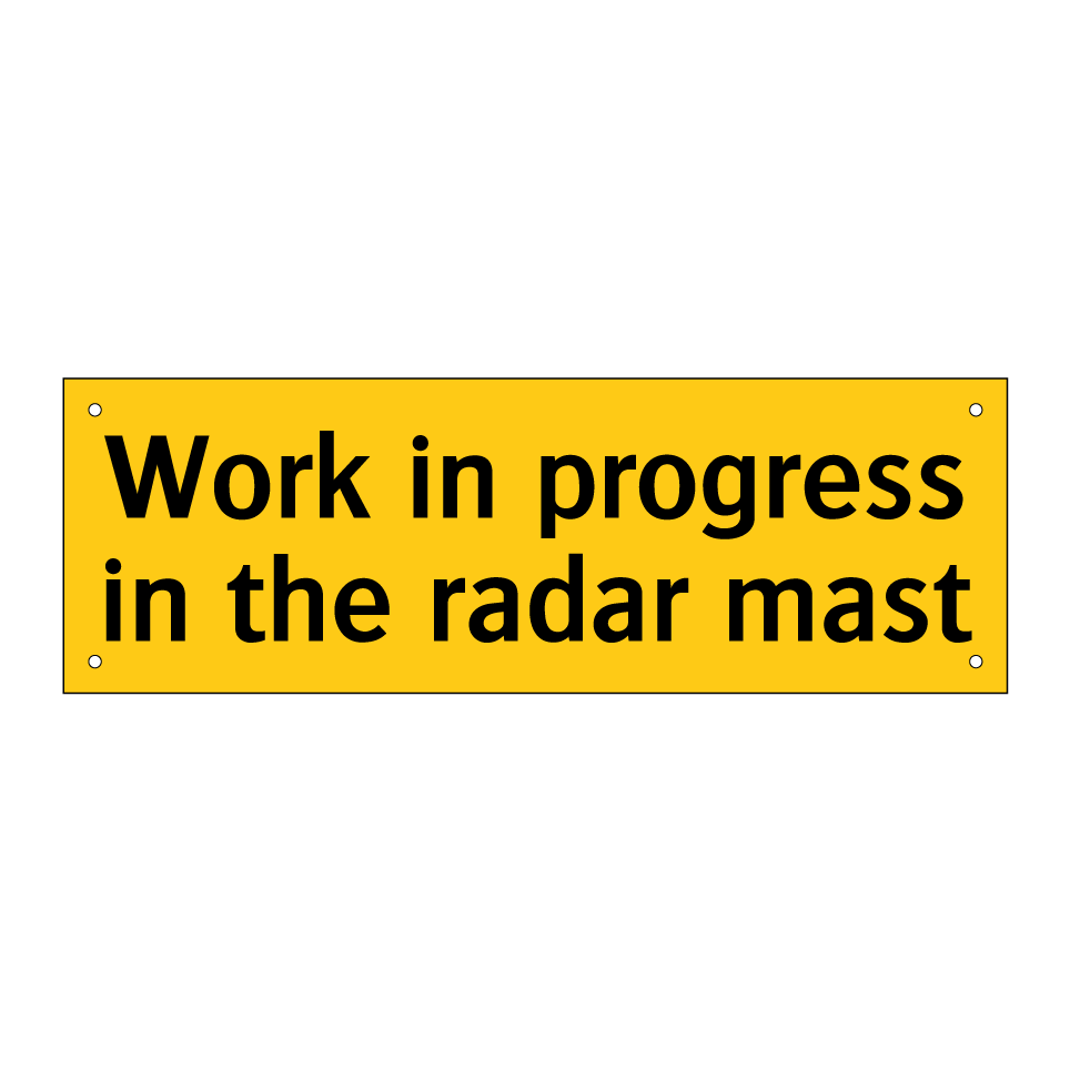 Work in progress in the radar mast