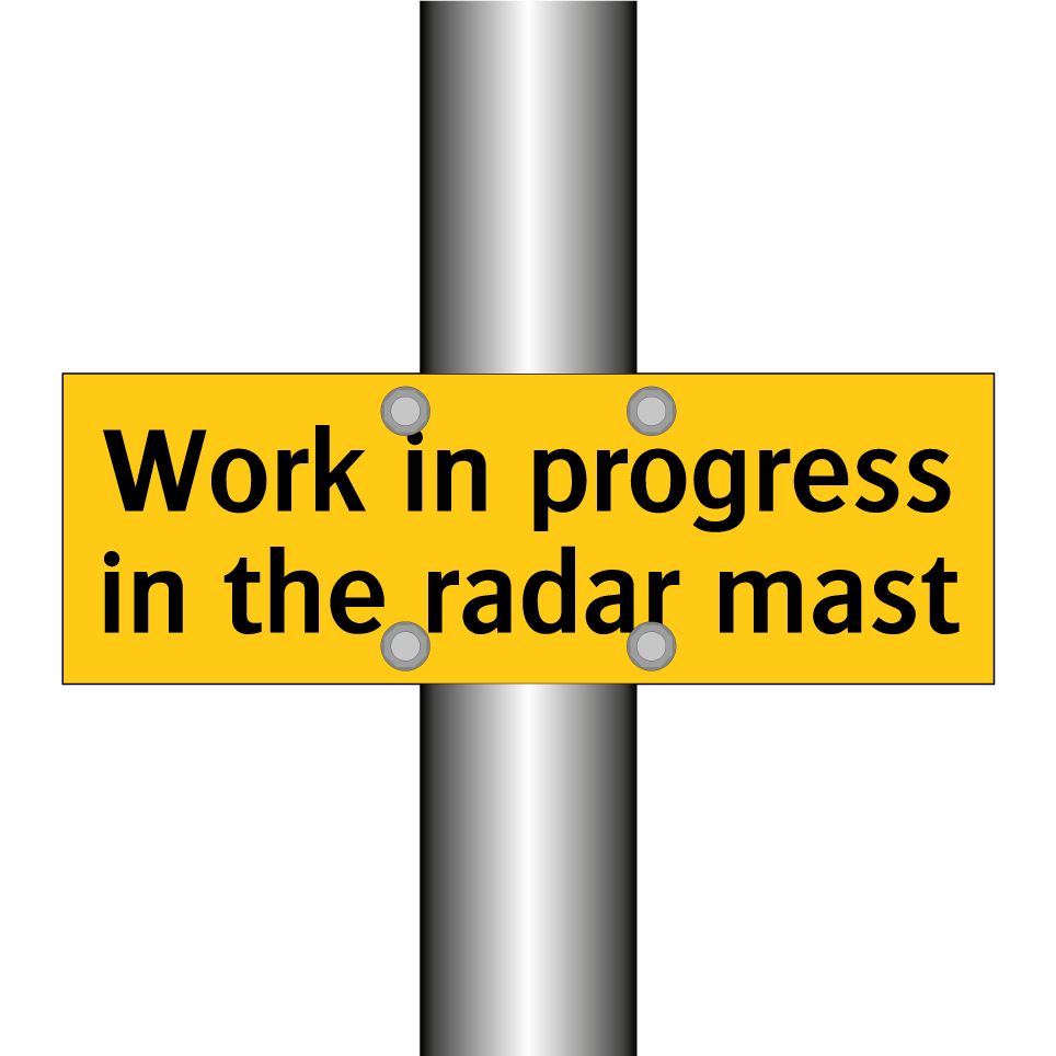 Work in progress in the radar mast