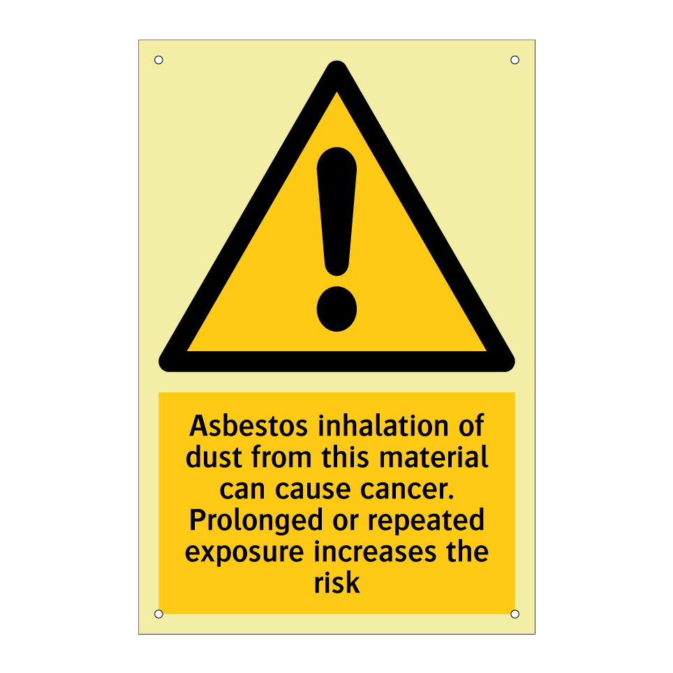 Asbestos inhalation of dust from this material can cause cancer. Prolonged or repeated exposure increases the risk