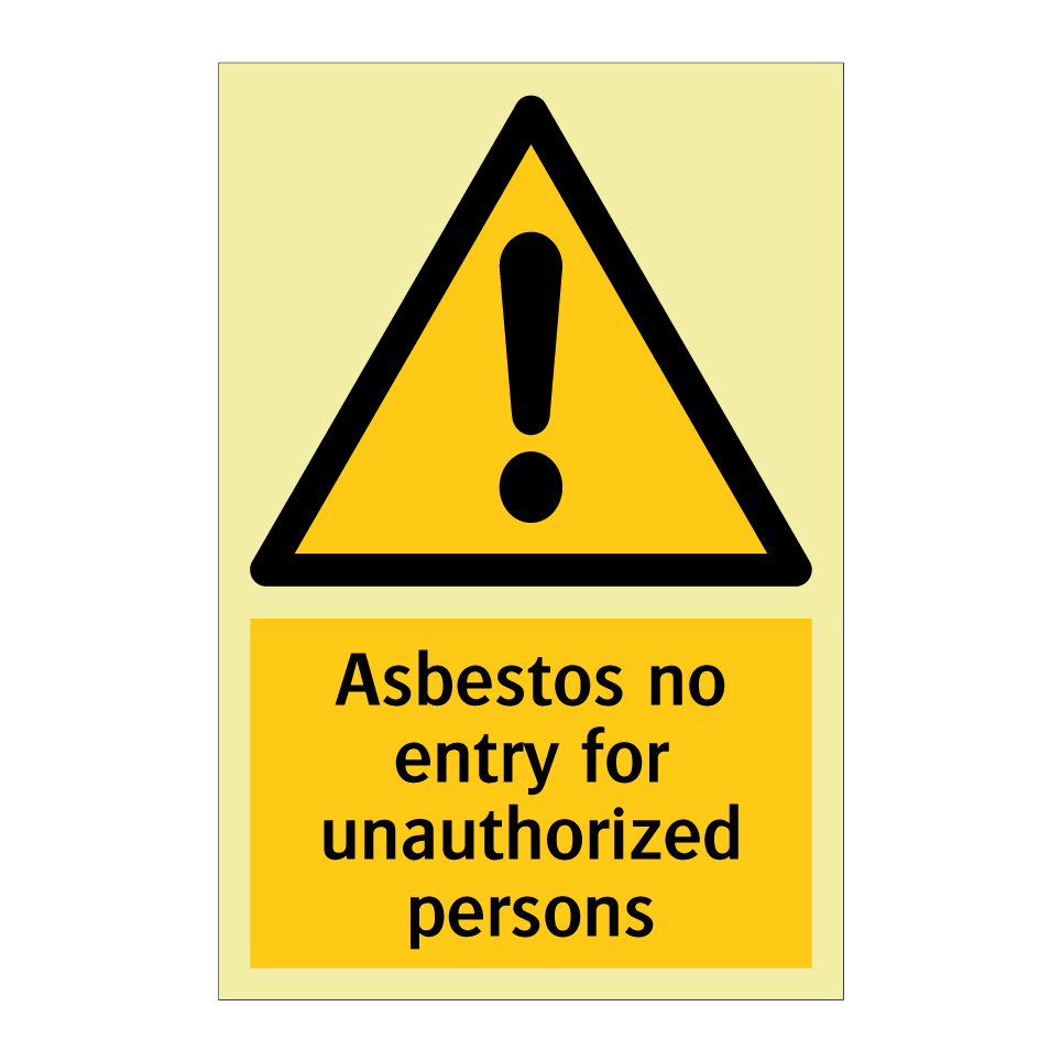 Asbestos no entry for unauthorized persons