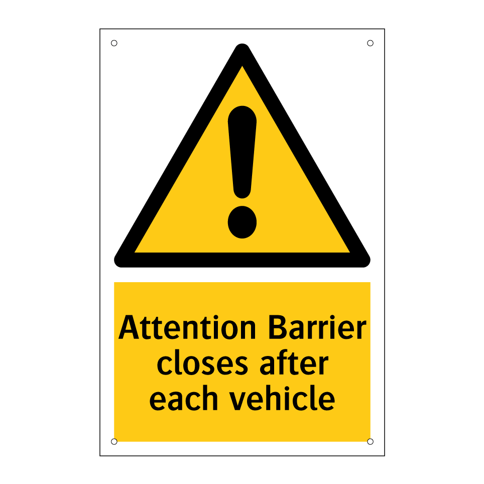 Attention Barrier closes after each vehicle