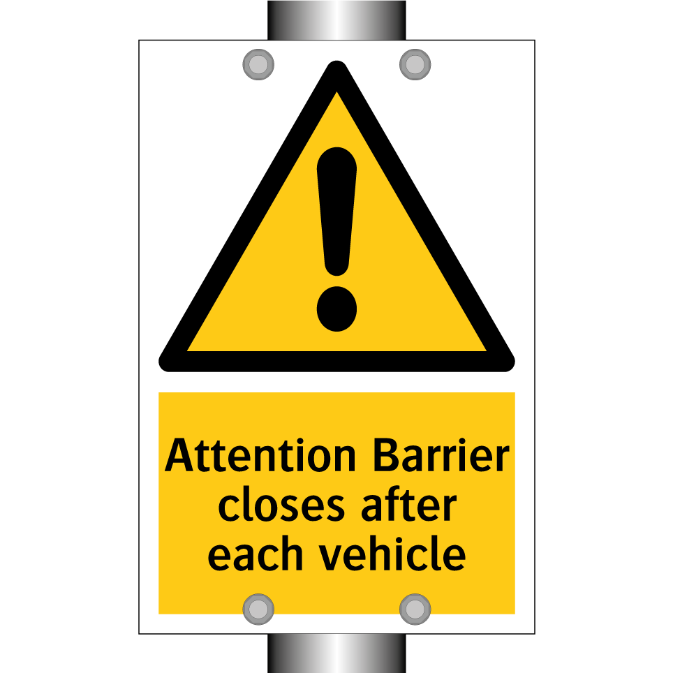 Attention Barrier closes after each vehicle