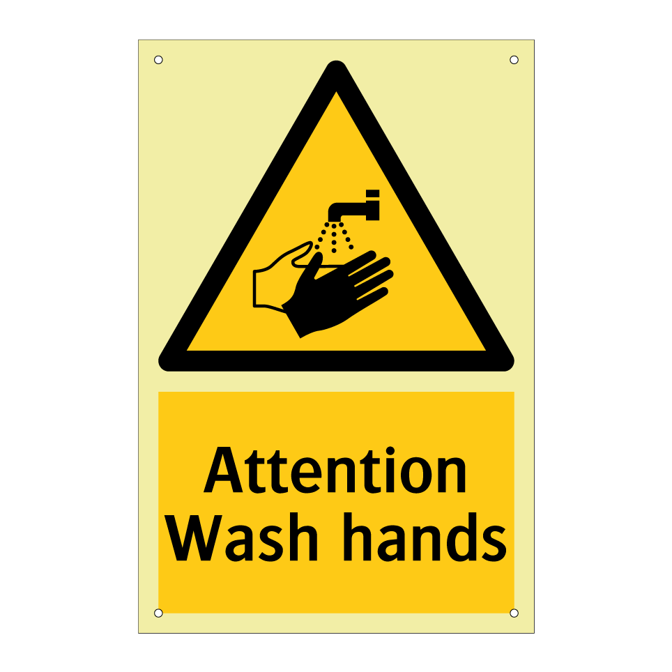 Attention Wash hands