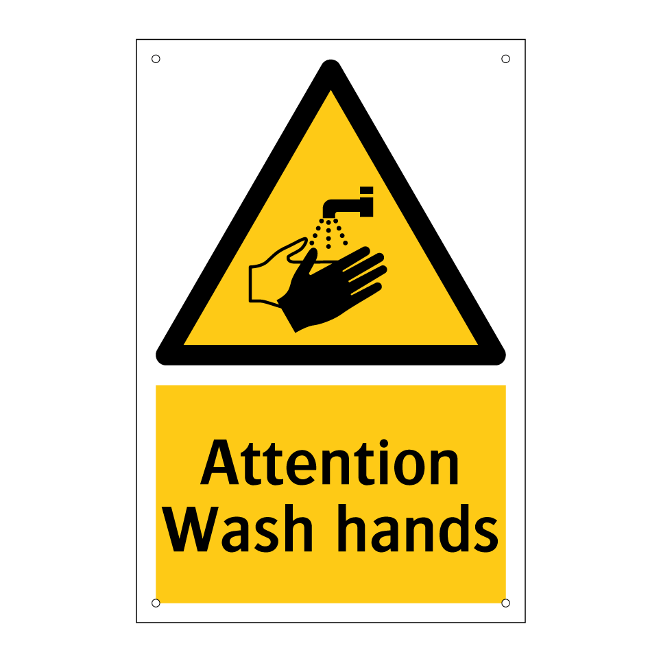 Attention Wash hands