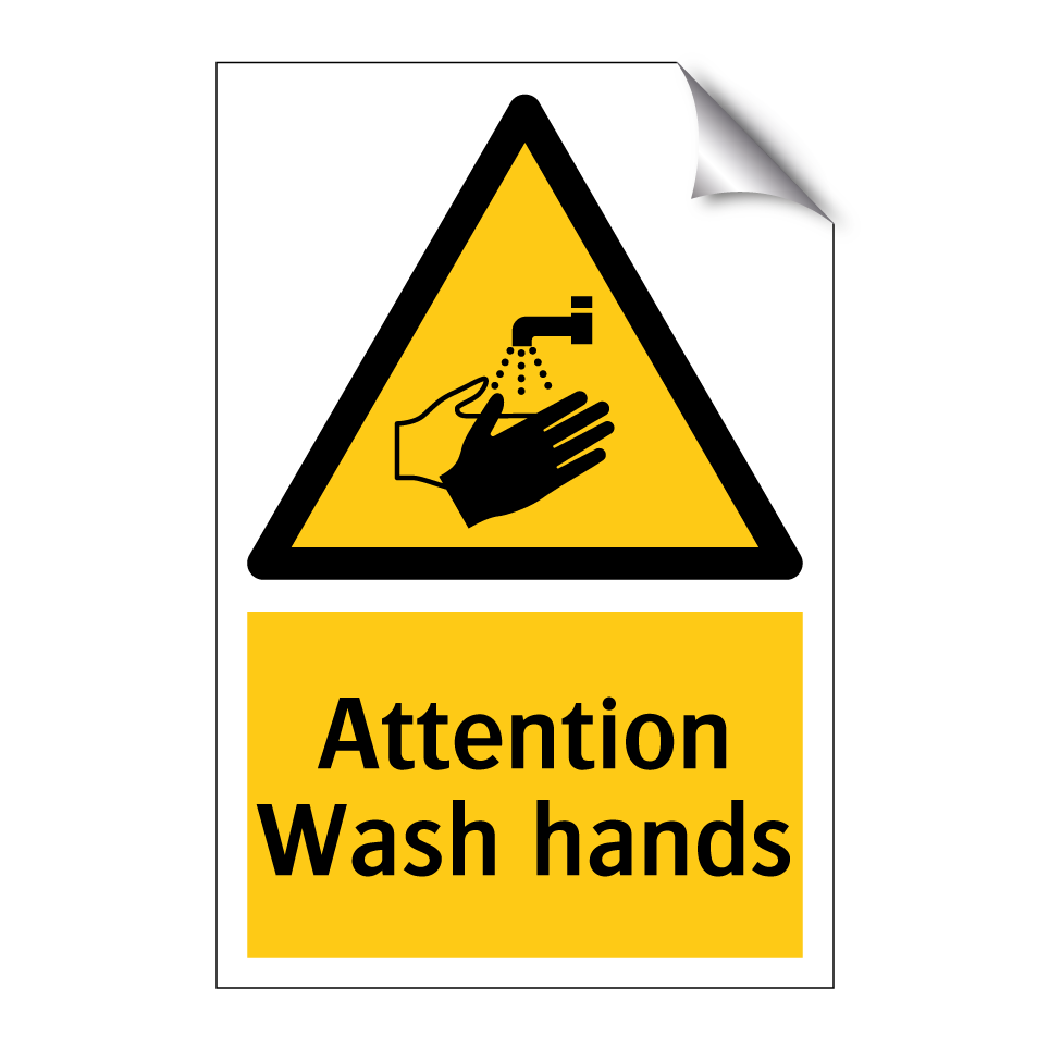 Attention Wash hands