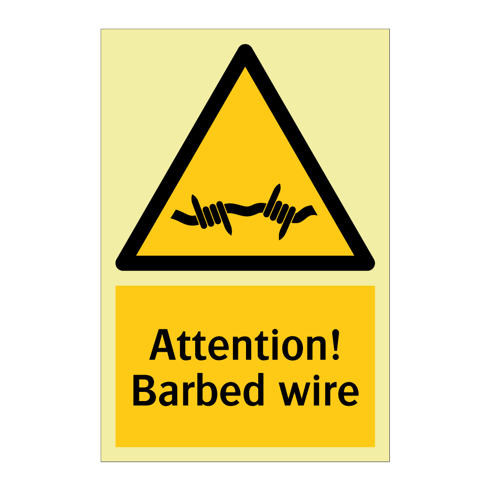 Attention! Barbed wire