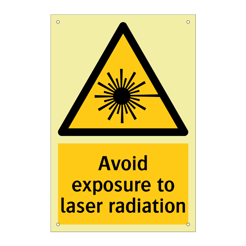 Avoid exposure to laser radiation