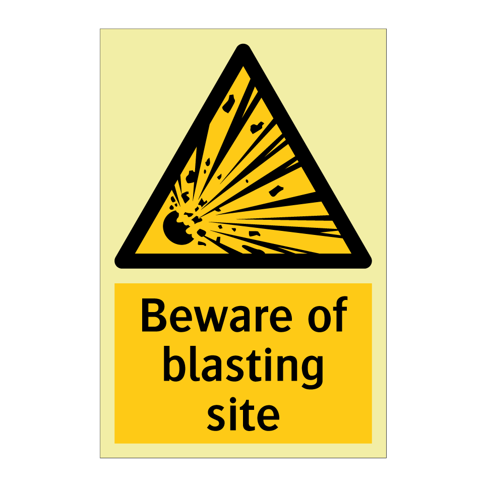 Beware of blasting site