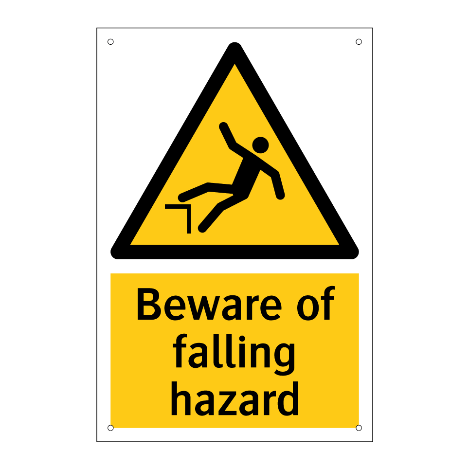 Beware of falling hazard