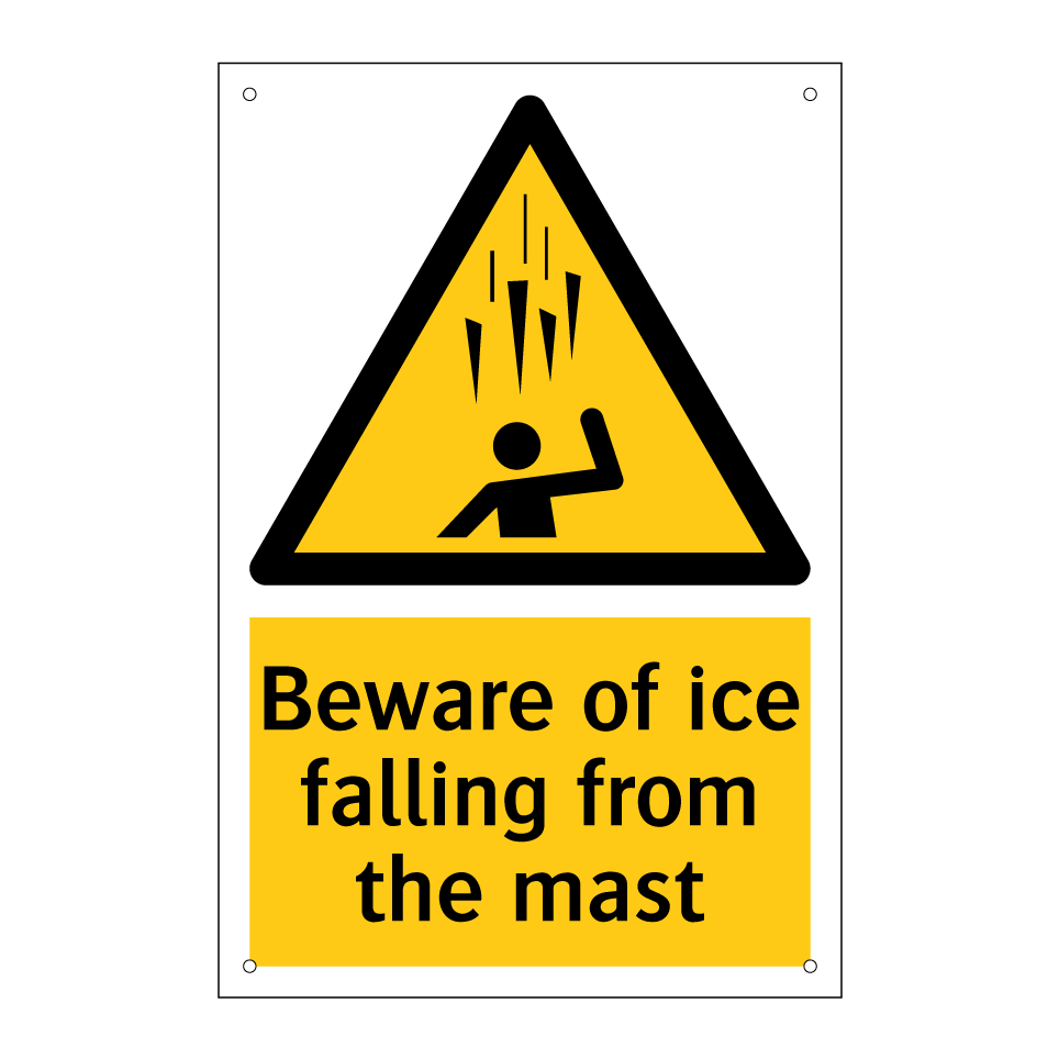 Beware of ice falling from the mast