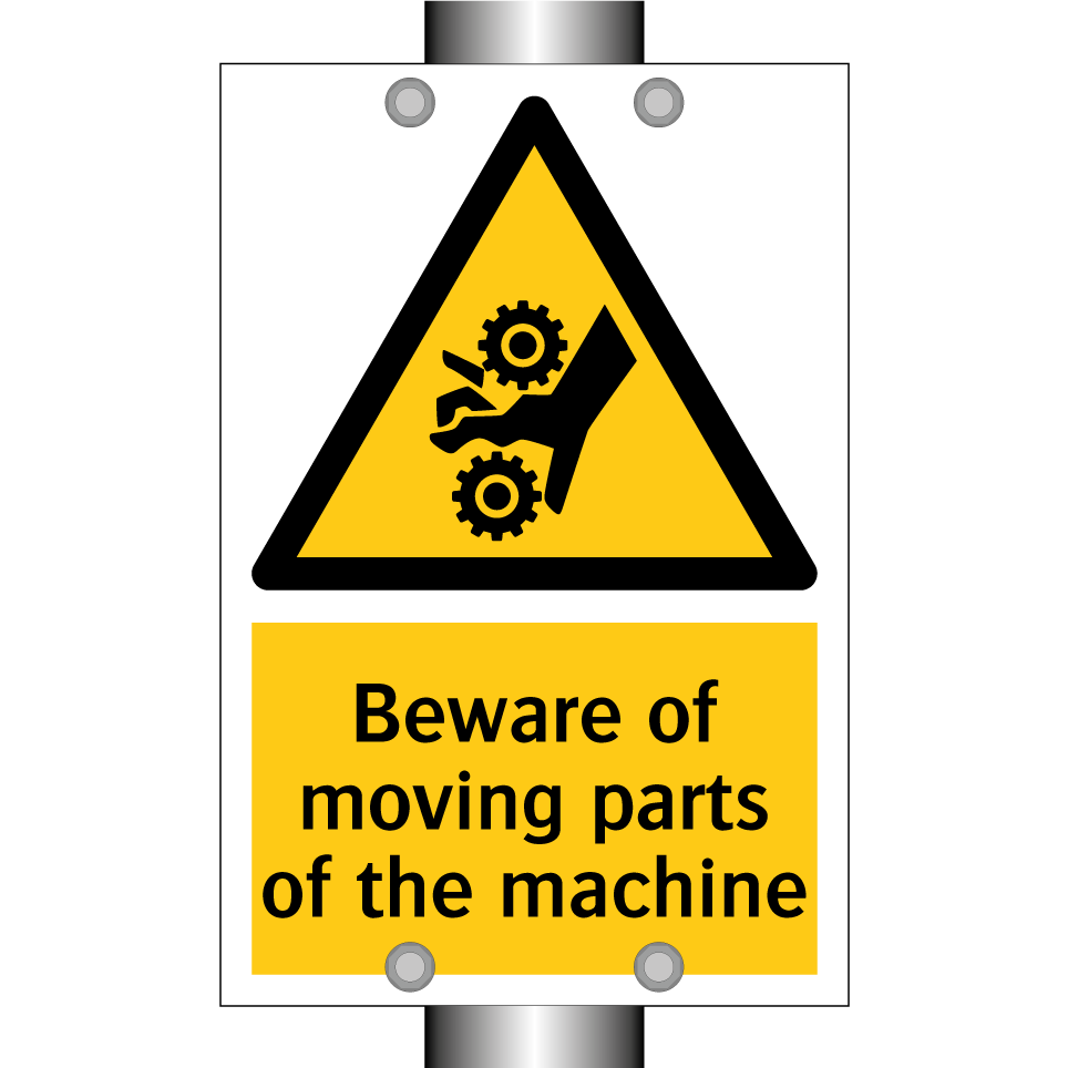 Beware of moving parts of the machine