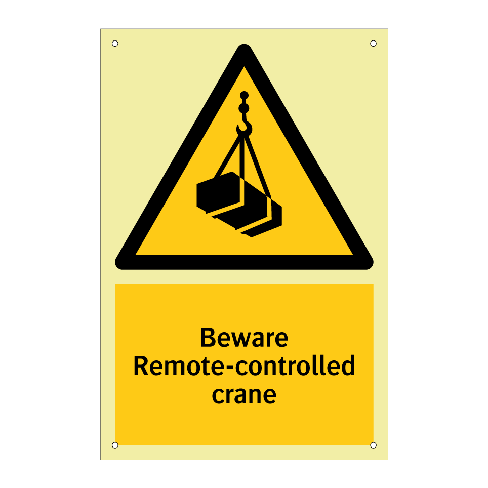 Beware Remote-controlled crane