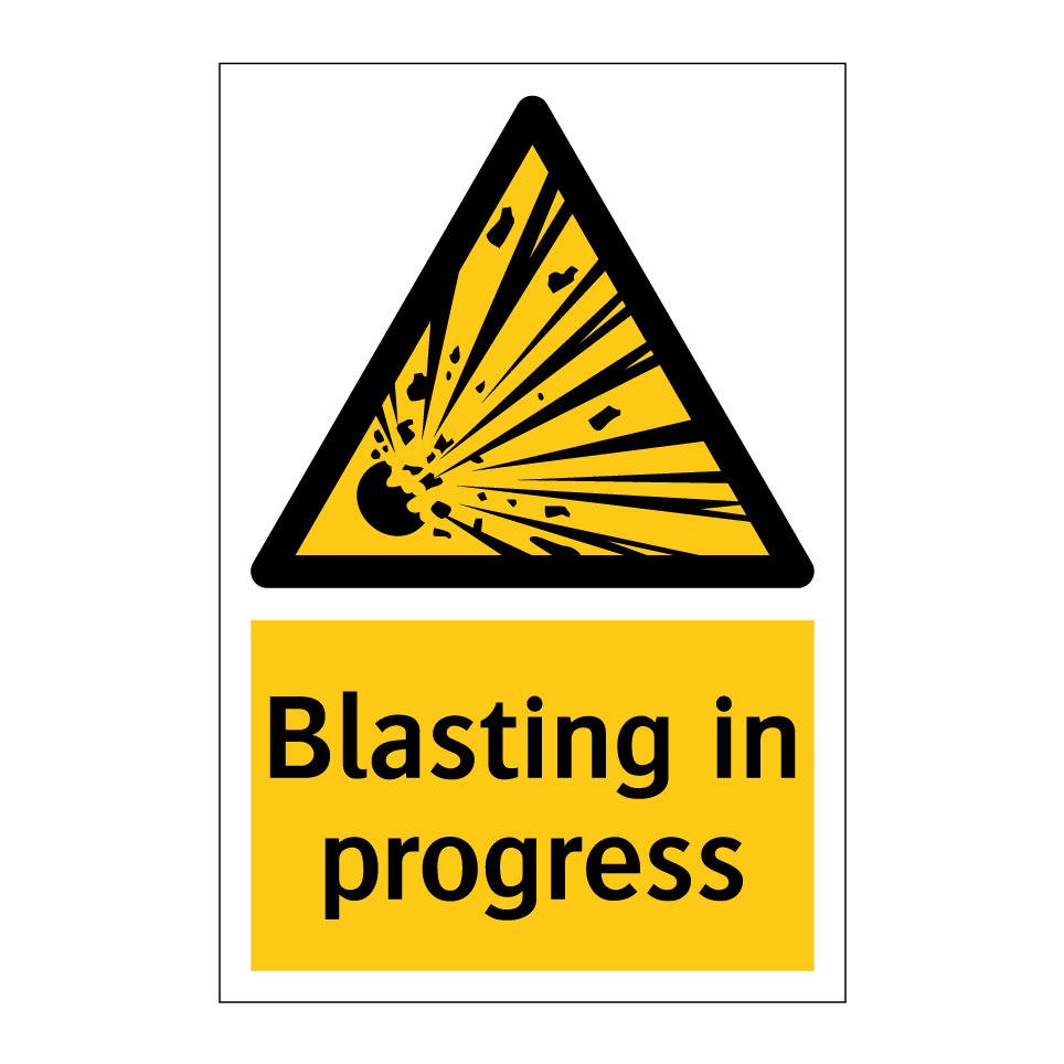 Blasting in progress