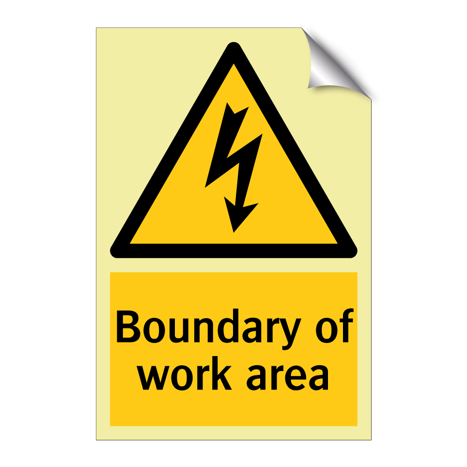 Boundary of work area