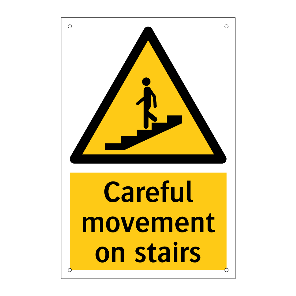 Careful movement on stairs