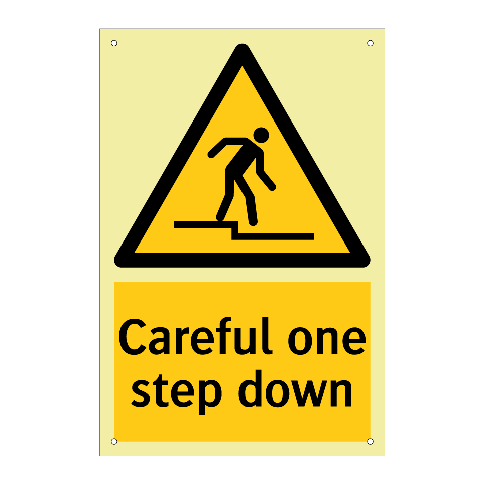 Careful one step down