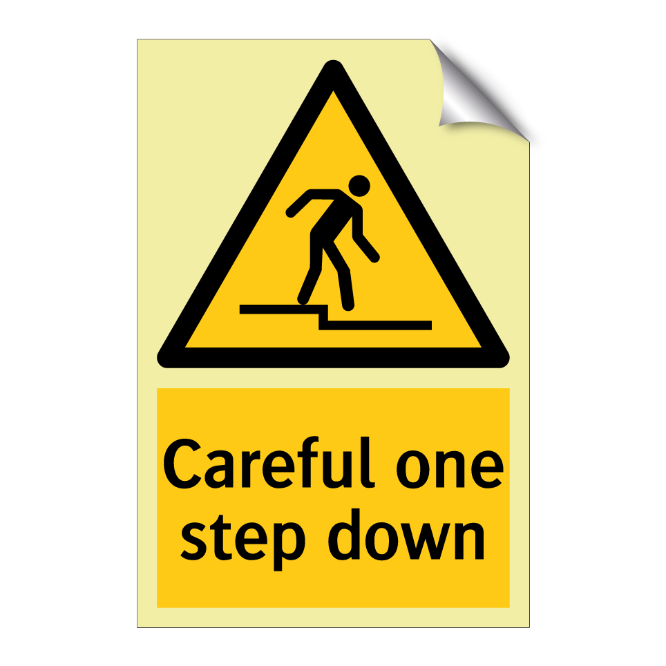 Careful one step down