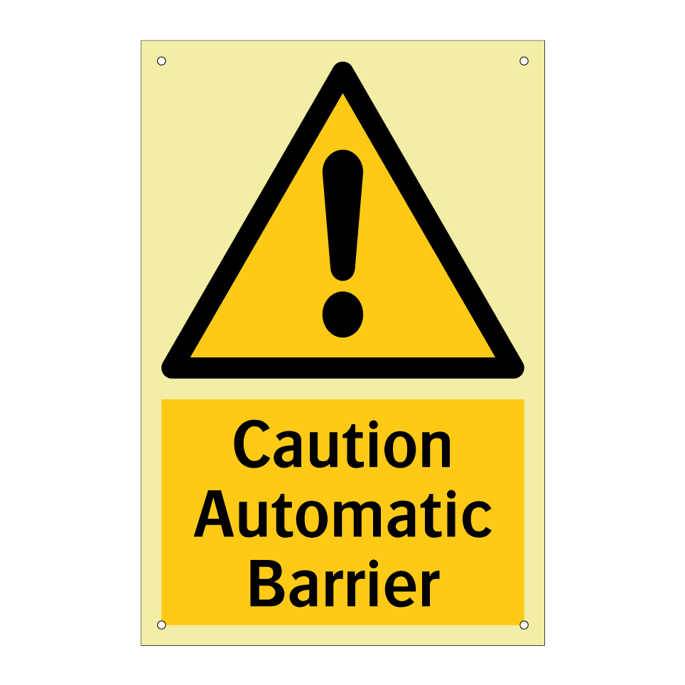 Caution Automatic Barrier