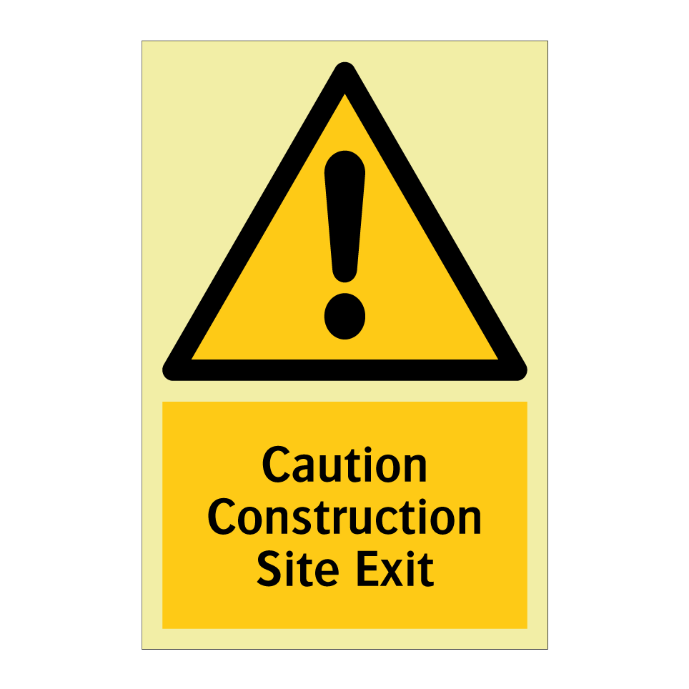 Caution Construction Site Exit