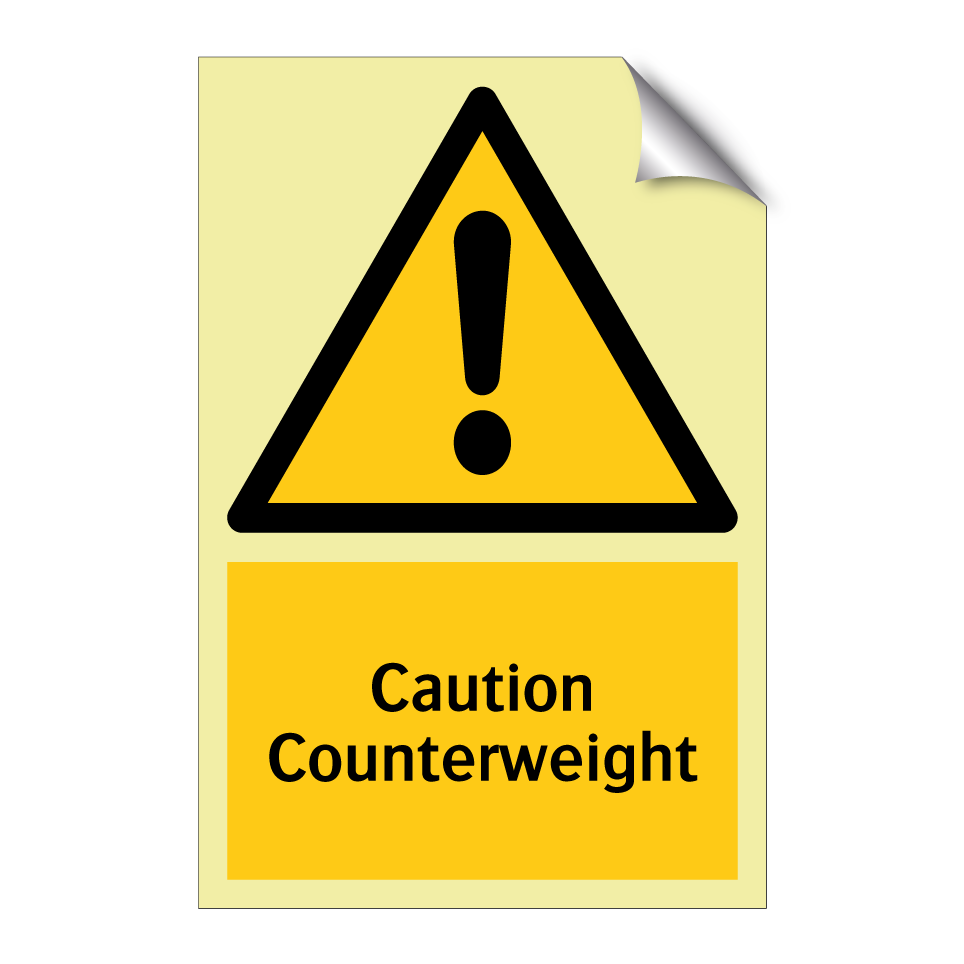 Caution Counterweight