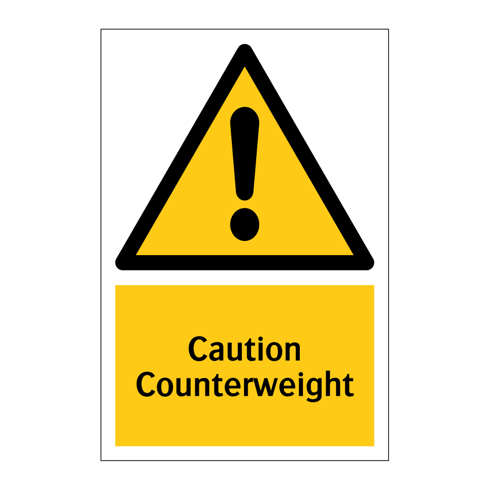 Caution Counterweight