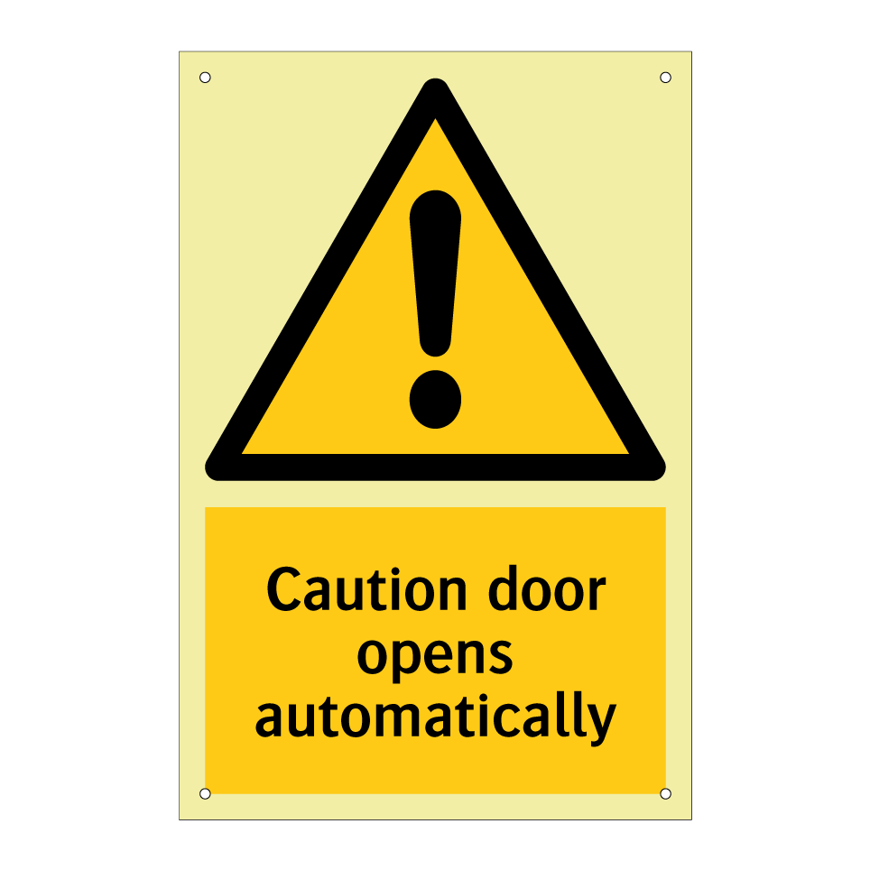 Caution door opens automatically