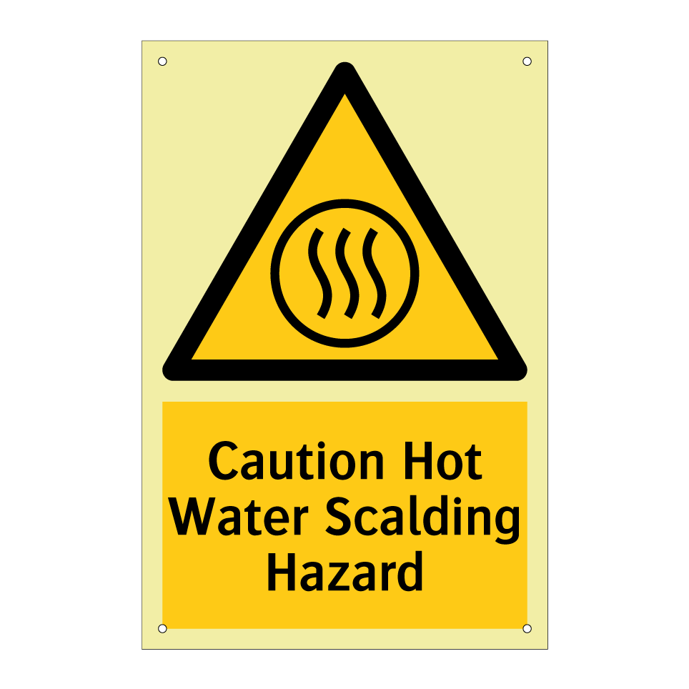 Caution Hot Water Scalding Hazard