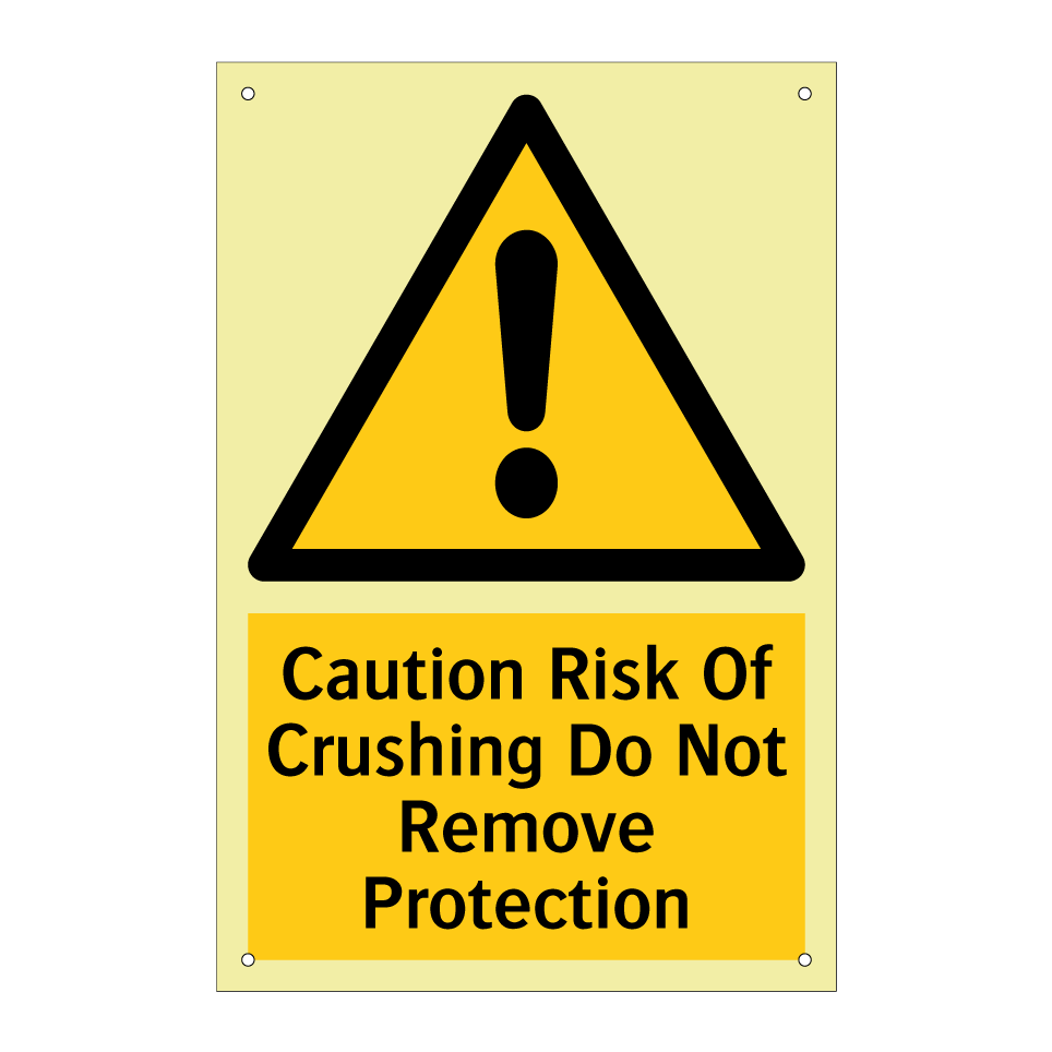 Caution Risk Of Crushing Do Not Remove Protection