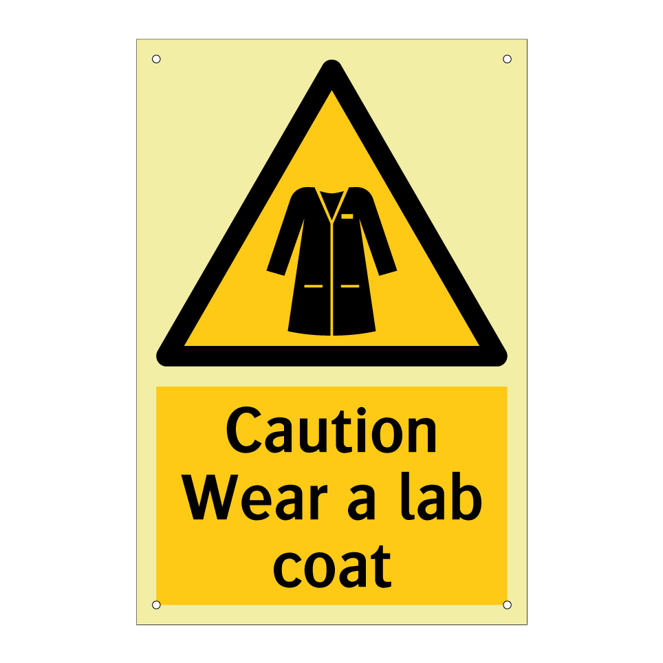 Caution Wear a lab coat