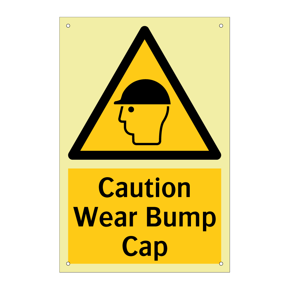 Caution Wear Bump Cap