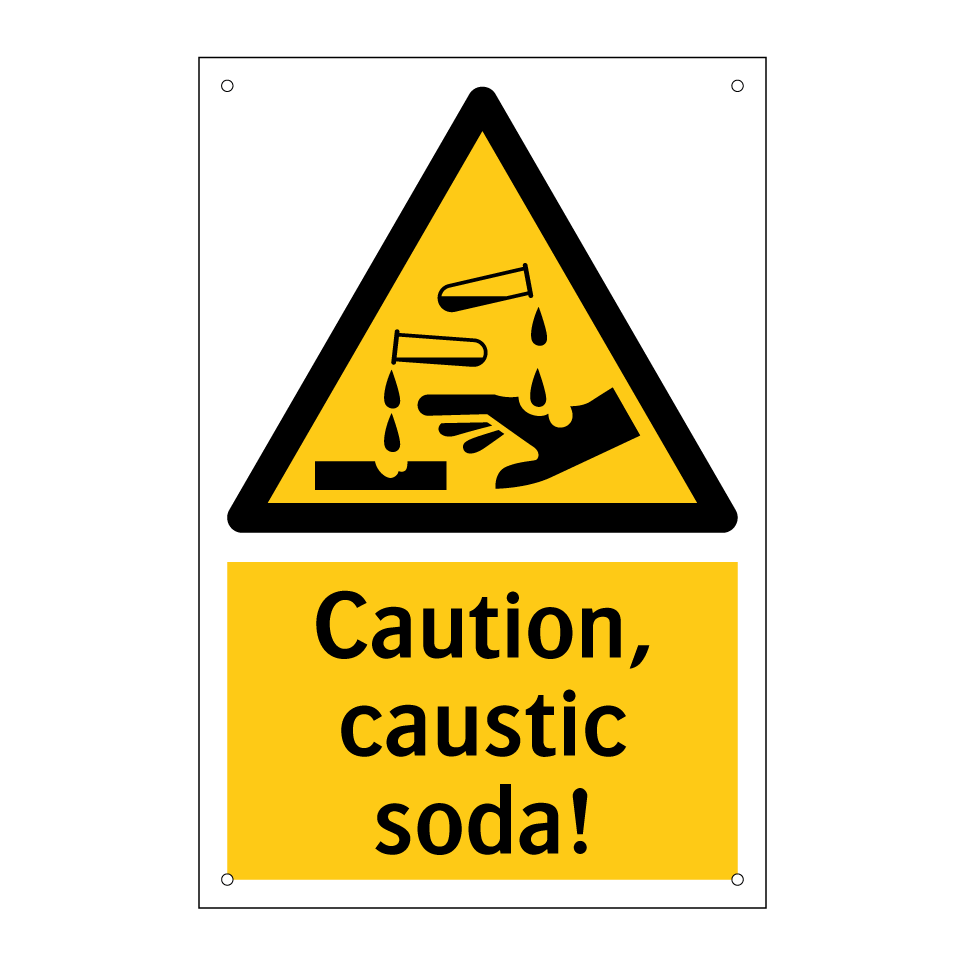 Caution, caustic soda!