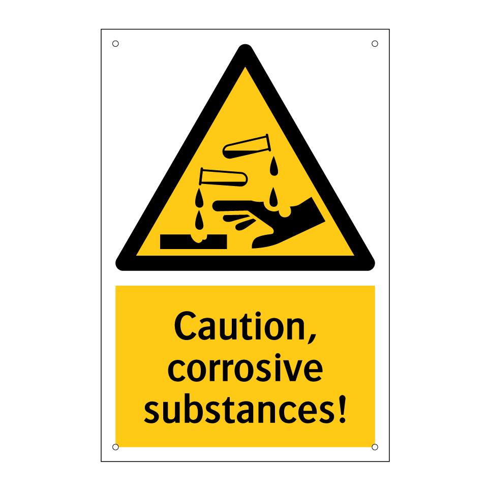 Caution, corrosive substances!