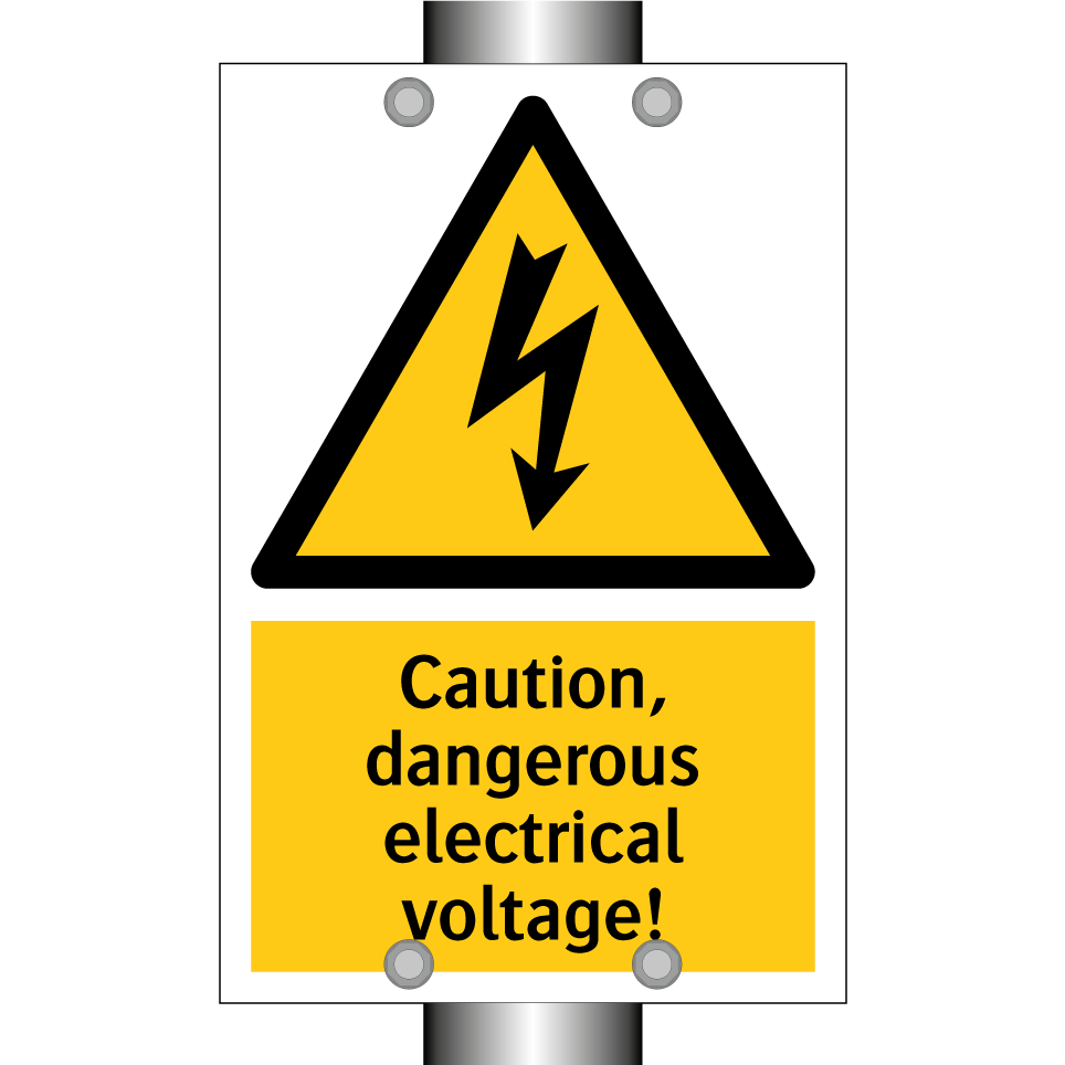 Caution, dangerous electrical voltage!