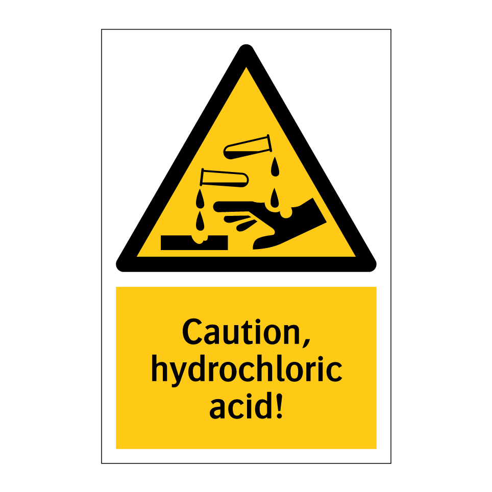 Caution, hydrochloric acid!