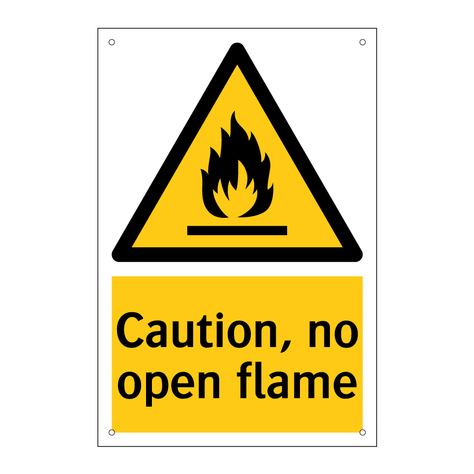 Caution, no open flame