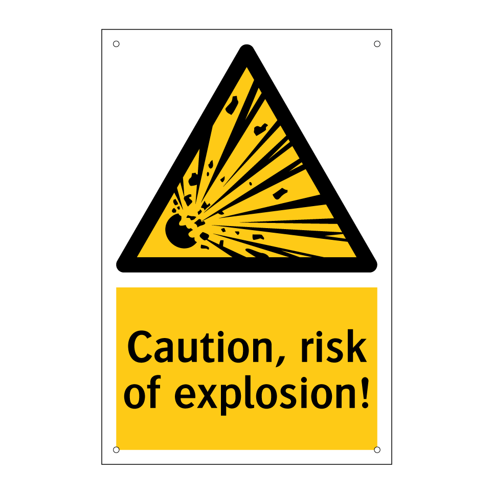 Caution, risk of explosion!