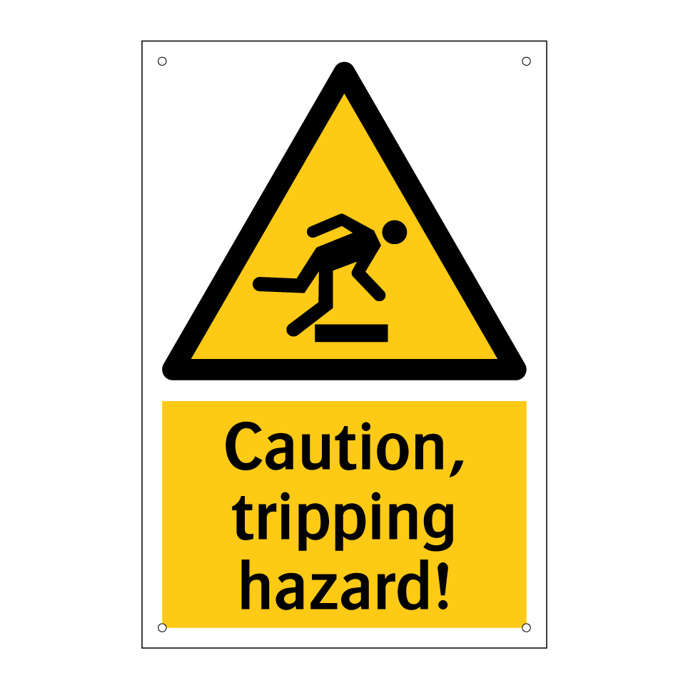 Caution, tripping hazard!