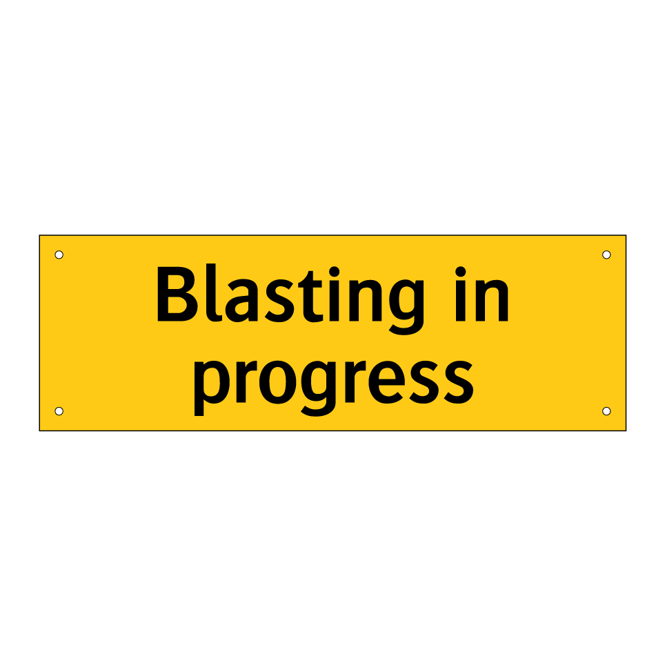 Blasting in progress