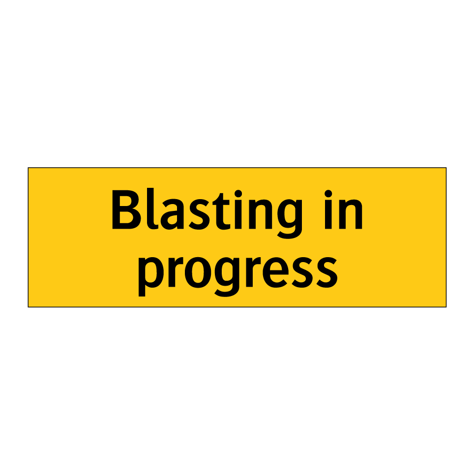 Blasting in progress