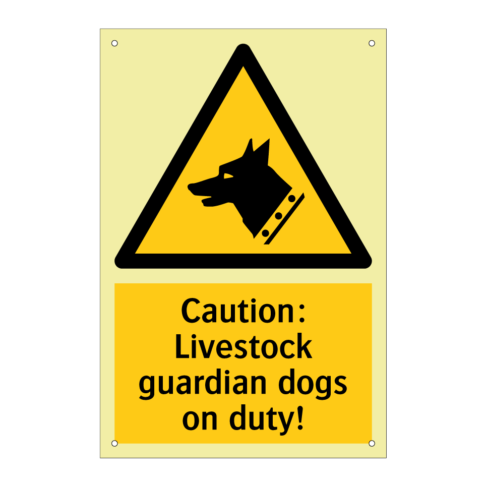 Caution: Livestock guardian dogs on duty!